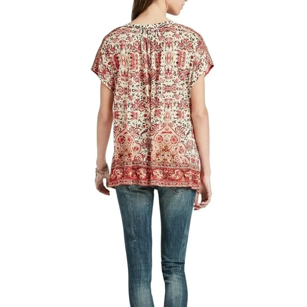 Madewell Multicolor Boho Peasant Festival Top, Relaxed, Summer, Weekend, M - Picture 3 of 8